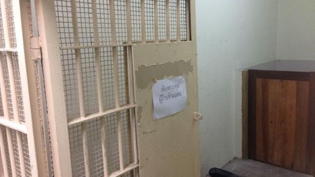 The cell where Thai police say Canadian Alexandre Cazes was found dead.