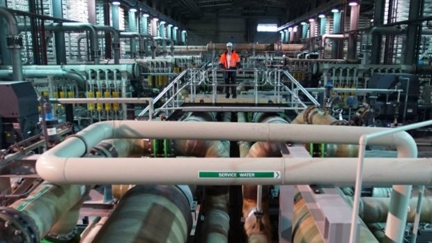 Legal stoushes have broken out over a power outage to Melbourne's desalination plant.