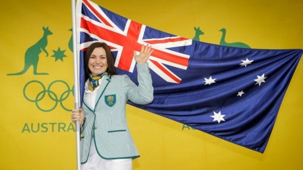 Flagbearer: Anna Meares is a strong chance of winning gold in Rio.