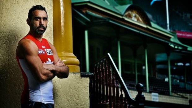 Sydney Swans player Adam Goodes has been restrained in the face of this repulsive treatment.
