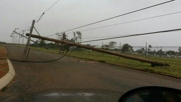 More than 50 power poles were downed in Carnarvon, cutting power to thousands.