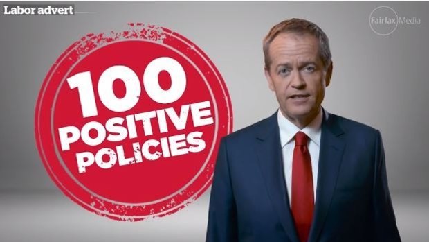 The Labor Party's first election ad has emphasised its "positive" policies.