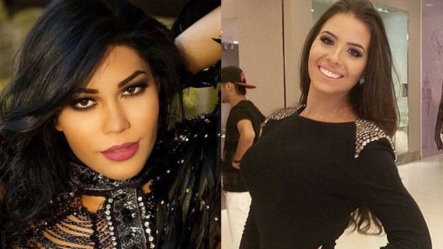 Sore loser? Sheislane Hayalla, left, claimed Carolina Toledo, right, had bought her way to the Miss Amazon title.
