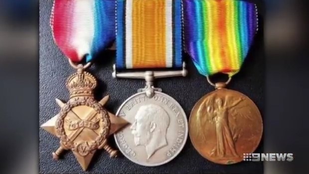 Some of the stolen war medals. 