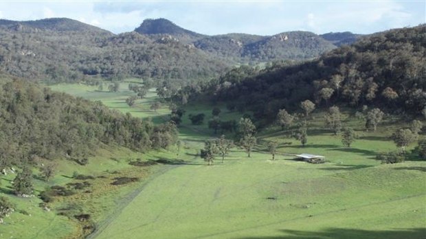 A farming property at the top of the Barigan Valley, near Bylong and Wollar. Most of the valley is owned by Peabody for its Wilpinjong mine.