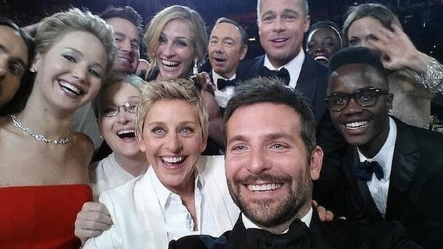 The Ellen DeGeneres selfie from the 2014 Oscars that broke Twitter records.