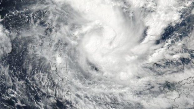 Cyclone Donna northeast of Vanuatu in a Nasa image.