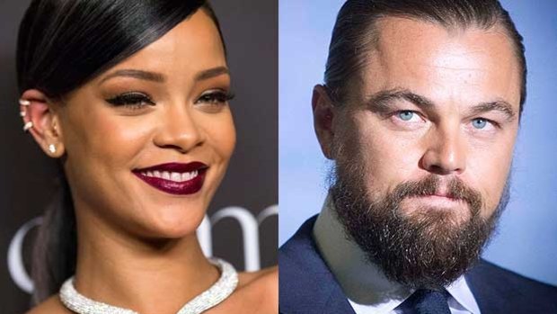 Surprise pair ... Singer Rihanna and actor Leonardo DiCaprio have reportedly been 'hooking up for months'. 