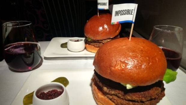 Air NZ: On board with the beef-free Impossible Burger.