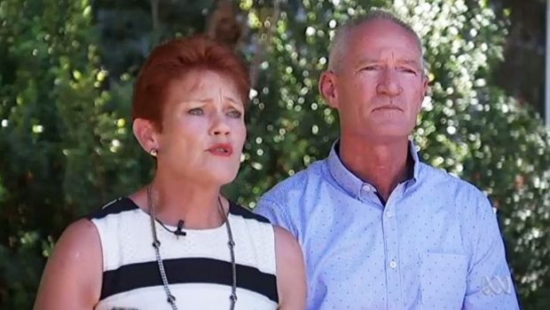 One Nation Senator Pauline Hanson with member for Buderim Steve Dickson.