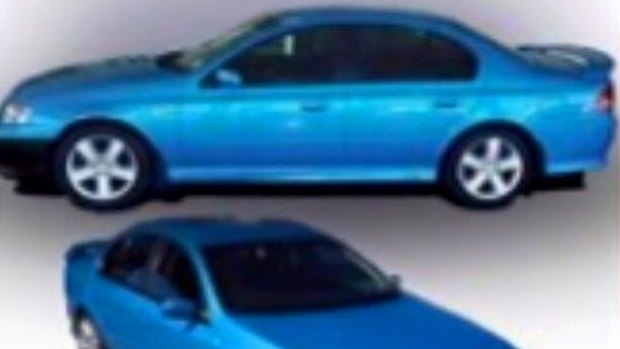 Cayleb was seen leaving a  house in Skye with an older man in a blue Ford Falcon XR6.