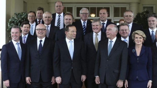 Tony Abbott's first cabinet, in which he was the minister for women.
