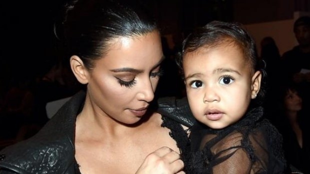 Kim Kardashian with daughter North. 
