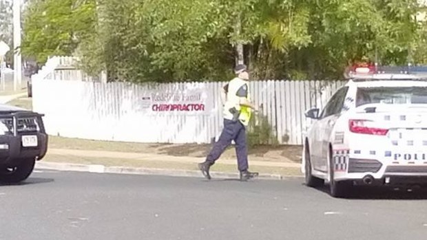 Police closed a number of streets in Redcliffe after a man made threats.