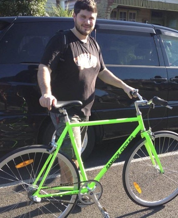 Alberto Paulon and the bicycle he was riding when he died. 