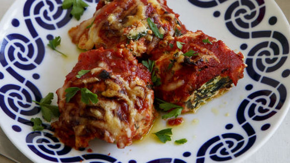 Frank Camorra's rainbow chard and ricotta gnocchi bake.