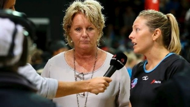 Disgruntled: Sue Hawkins after the match.