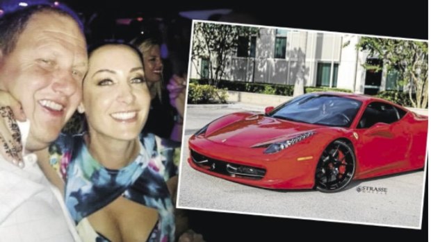 Newcastle fraudster Lemuel Page, pictured with his partner Renay Bull, has been driving around Newcastle in a 458 Ferrari Italia similar to this one.