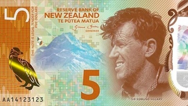 Sir Edmund Hillary graces the New Zealand $5 note.