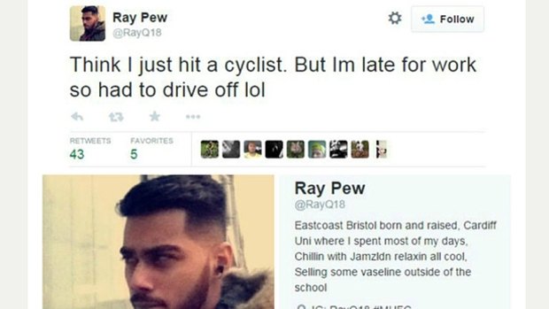 Rayhan Qadar's tweet under the pseudonym Ray Pew.