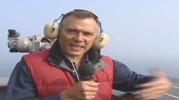 Reporting for CNN on board the USS George Washington in 2010
