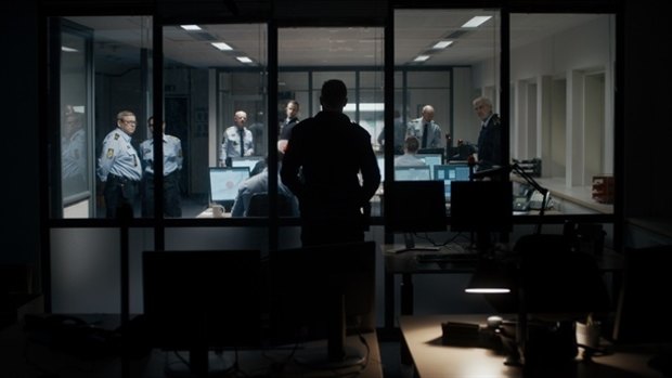 Drama unfolds at a Copenhagen police station in <i>The Guilty</i>.