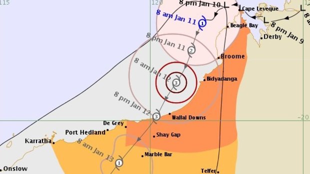 Cyclone Joyce is tracking down the WA coast.