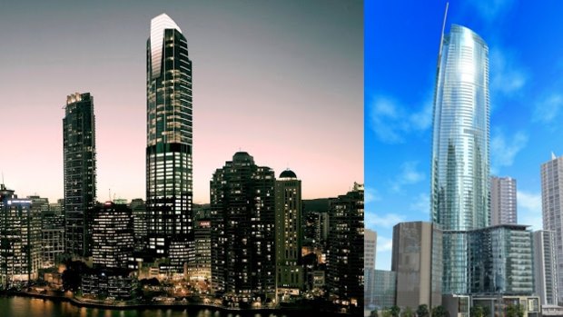 The Trilogy (left) and Vision (right) towers both fell victim to the GFC.