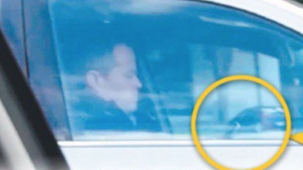 Opposition leader Bill Shorten caught on his phone while driving.