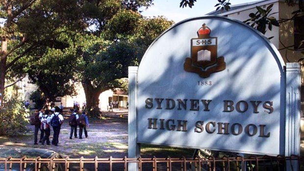 Selective school, Sydney Boys High. 