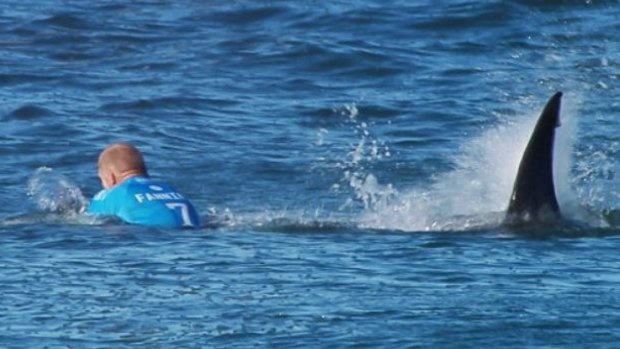 Mick Fanning was attacked by a shark during the J-Bay Open, managing to punch and kick it away.