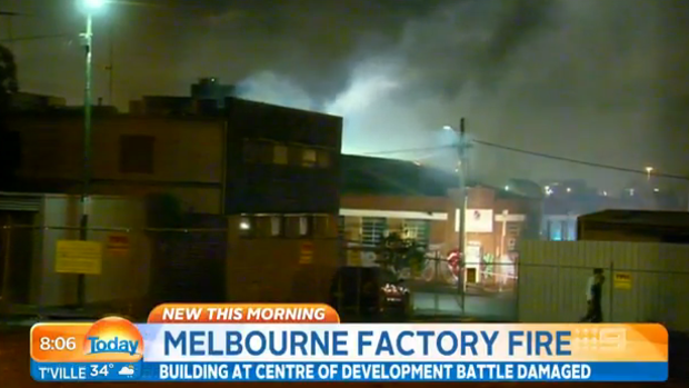 Twenty firefighters fought the North Melbourne blaze.
