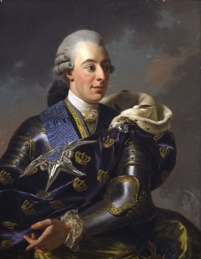 King Gustav III, of Sweden, ruled in the later 1700s.