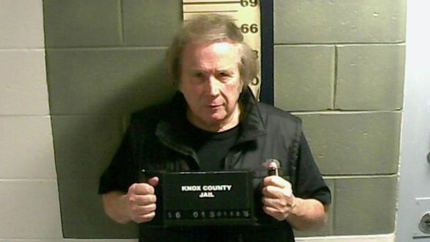 Singer Don McLean gets his mug shot at Knox County Jail in Maine after being arrested on a misdemeanor domestic violence charge.