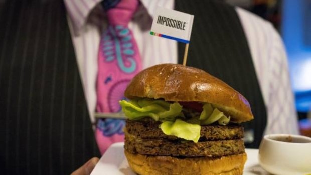 Air New Zealand's Impossible Burger, served on flights to the US.