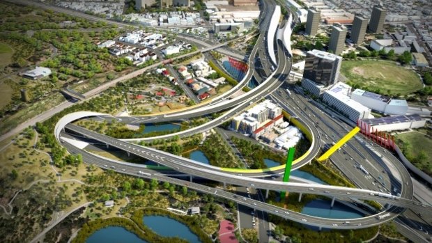 'Dud project': An artist's impression of East-West Link, which Daniel Andrews has vowed to scrap.
