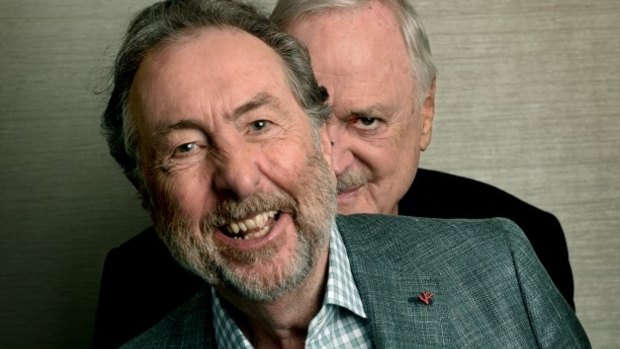 Eric Idle (front) with fellow Python John Cleese.
