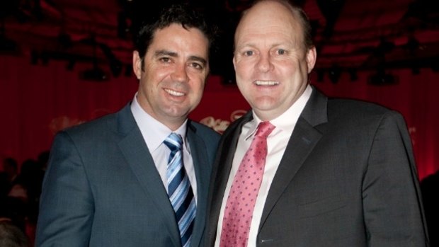 Garry Lyon and Billy Brownless in happier times.