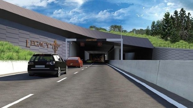 An artist impression of the western entrance of Legacy Way