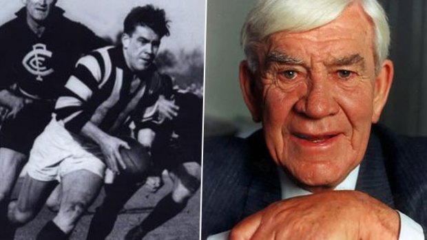Lou Richards in his playing days and post career. 