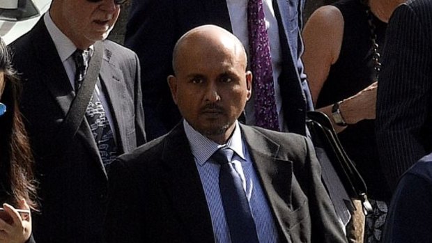 Muhammad Naveed arrives at Sydney's Downing Centre.