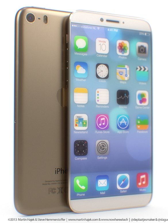 A full view of the hypothetical iPhone.