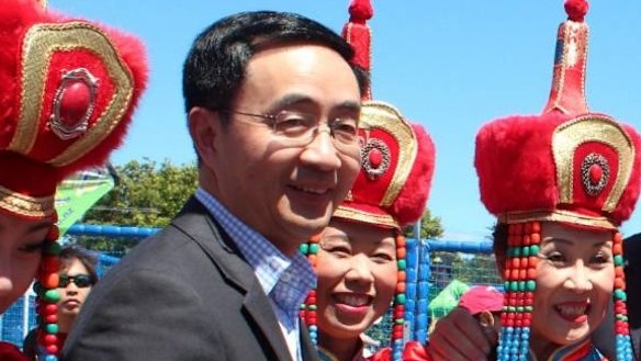 Nationals MP Jian Yang at Chinese and Korean New Year festivities in the Auckland suburb of Northcote.