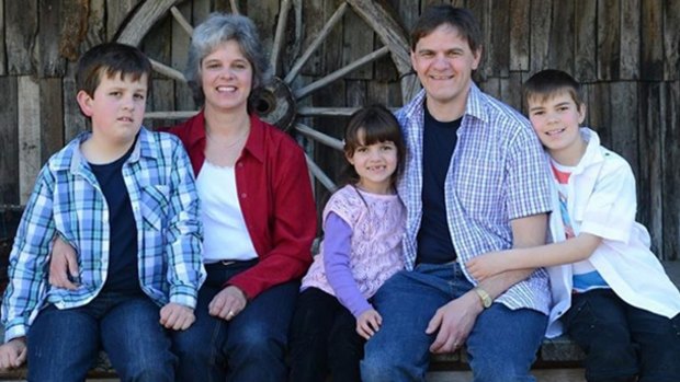 Luke Shambrook, far left, with his family.