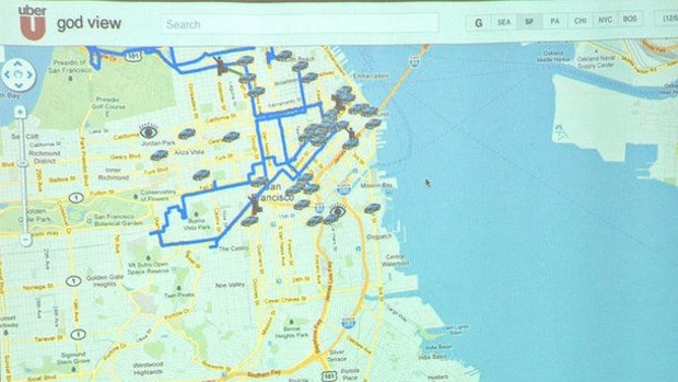 'God view': Uber can track everyone using its service at any time.