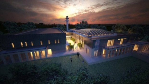 An artist's impression of the proposed Bendigo mosque.