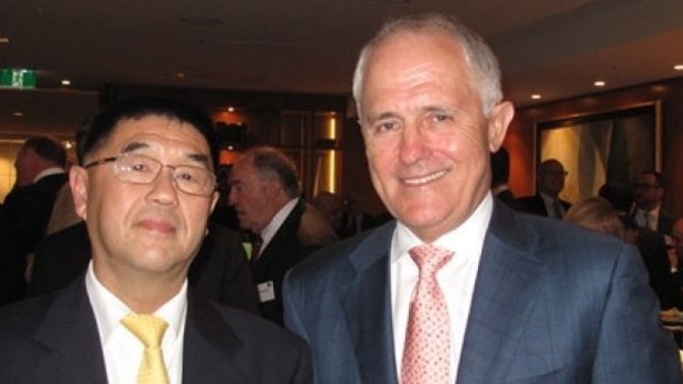 Dr Zhu with Prime Minister Malcolm Turnbull in November 2015.