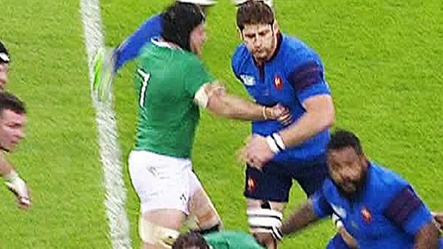 Punch: Sean O'Brien lashes out.
