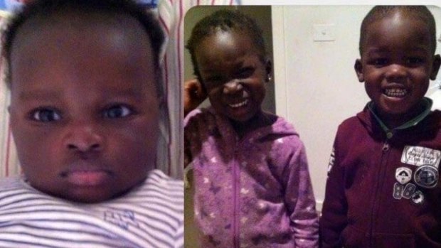 Bol, 1, left, Hanger, 4, centre and her twin brother Madit, right, were killed when their mother's car crashed into the lake.