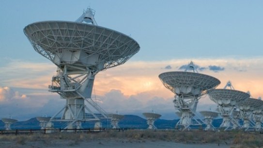The Very Large Array radio telescope in New Mexico, which was used to detect the radio bursts.